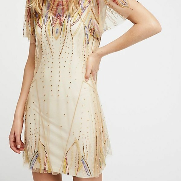Free People Rainbow Embellished Slip Dress - Picture 2 of 2